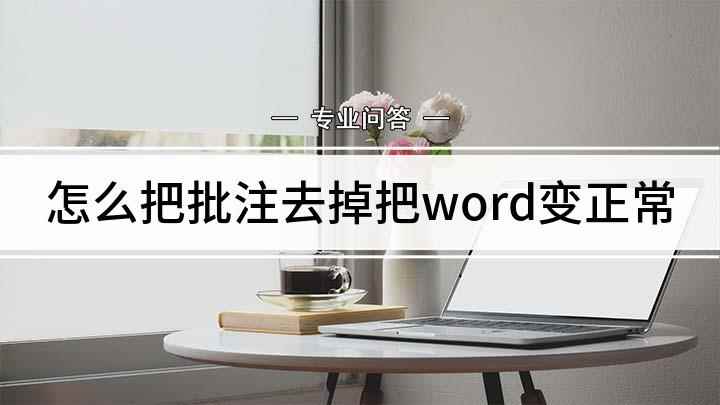 怎么把批注去掉把word变正常(word文档如何删除批注)