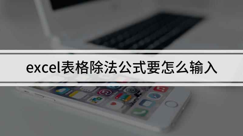 excel表格除法公式要怎么输入(excel中除法公式的输入方式)