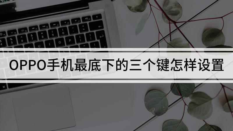 OPPO手机最底下的三个键怎样设置(视频演示机型:OPPO A11,适用系统:colorOS 6)