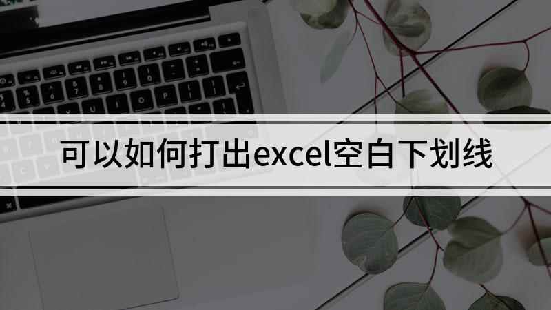 可以如何打出excel空白下划线(联想y7000,适用系统:Windows 10,Excel )