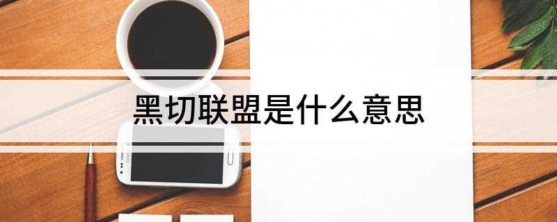 黑切联盟是什么意思(黑切联盟4把黑切无视对面所有护甲职业)