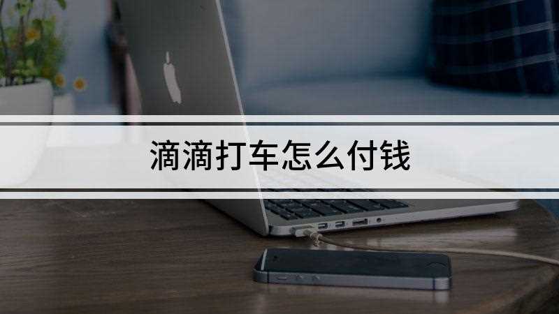 滴滴打车怎么付钱
