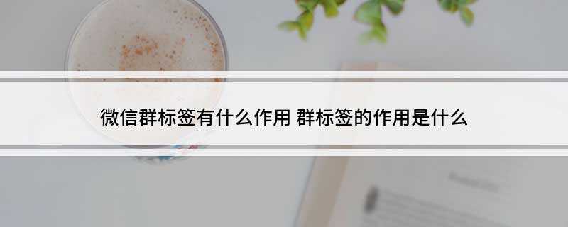 微信群标签有什么作用(微信标签作用:可以分类管理好友,向某一个特定标签的好友们发消)