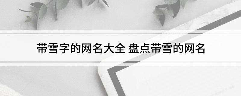 带雪字的网名大全(2019年12月14日雪曦珞月 38、皓雪殇 39、盈雪落无)