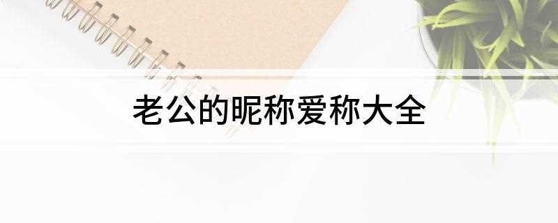 老公的昵称爱称大全(男宠老公20、我宝)
