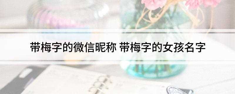 带梅字的微信昵称(落梅成愁、梅山影哀伤、红梅幽香、吹雪一只)