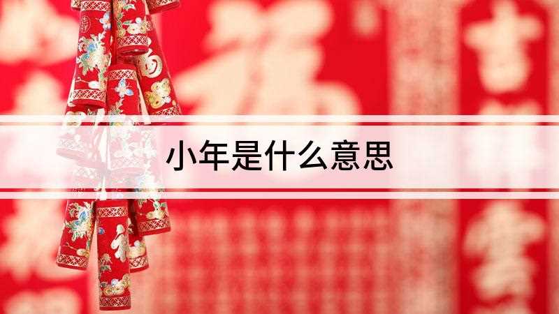 小年是什么意思