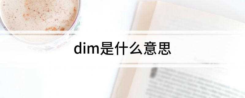 dim是什么意思(Dim与关键字Private的区别)