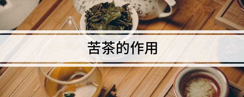 苦茶的作用(苦茶的功效与作用有哪些)
