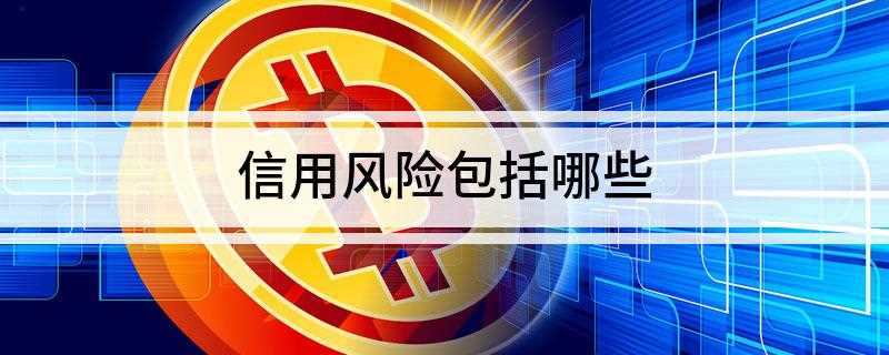 信用风险包括哪些(信用风险和金融机构业务)