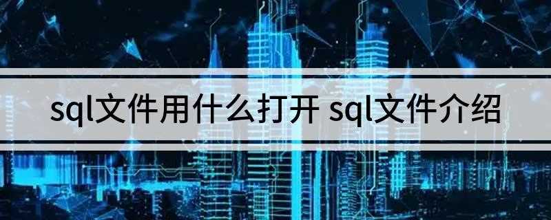 sql文件用什么打开(使用文本编辑器打开sql文件)