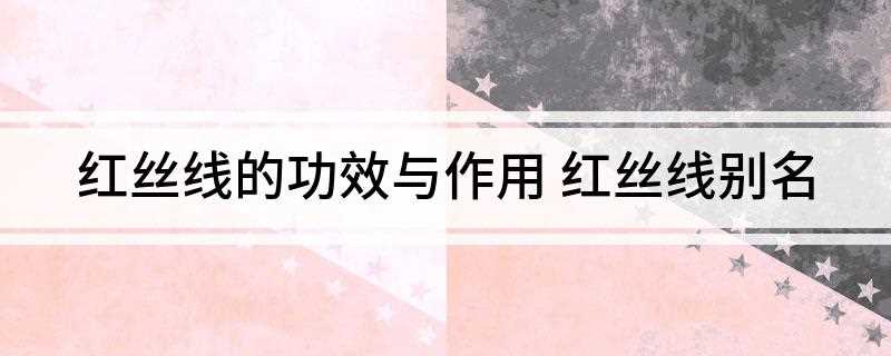 红丝线的功效与作用(全草入药,有消炎散淤、止血止咳之效,可治肺结核咳血、支气管炎)