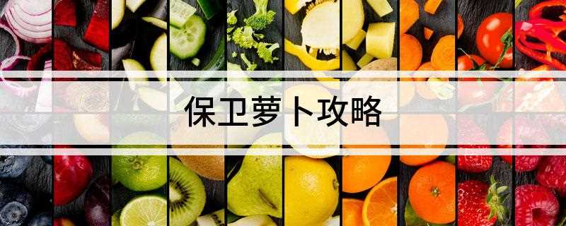 保卫萝卜攻略(DNF:游戏开始后首先暂停,怪物出口放一个毒针,升级到中级)