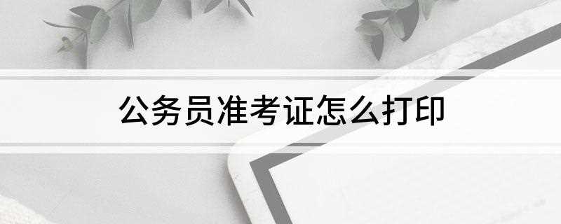公务员准考证怎么打印(公务员考试准考证打印流程)