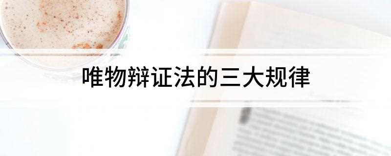 唯物辩证法的三大规律(辩证法规律揭示的全是极限本质之间的联系)