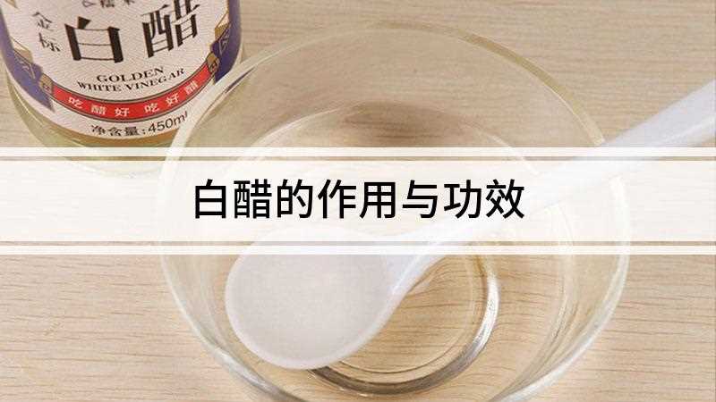 白醋的作用与功效(白醋有杀菌解毒的作用与功效)
