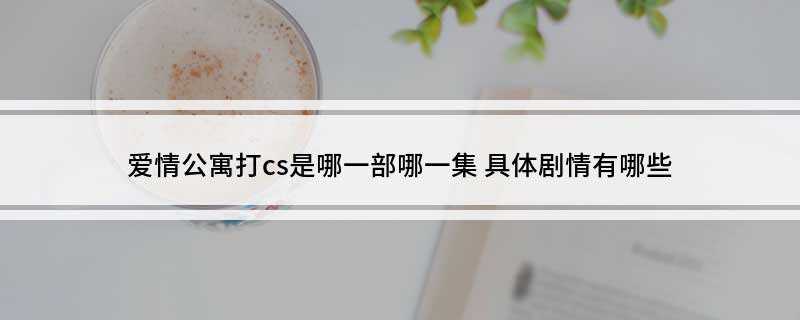 爱情公寓打cs是哪一部哪一集(爱情公寓第三季中的第12集和第13集都有打CS的剧情)