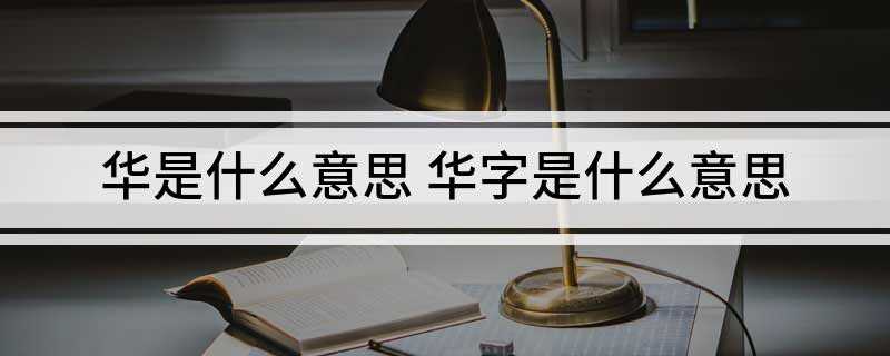 华是什么意思