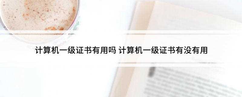 计算机一级证书有用吗(初级计算机教学培训哪个好)