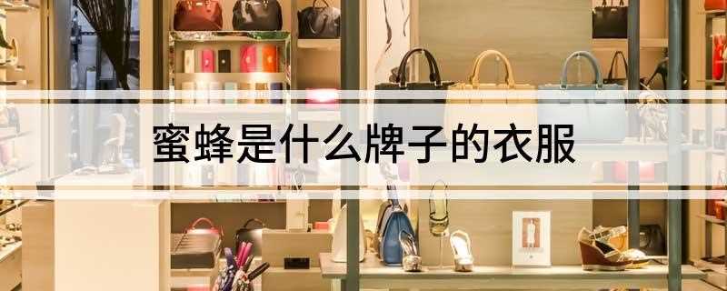 蜜蜂是什么牌子的衣服(蜜蜂的衣服是迪奥的牌子)