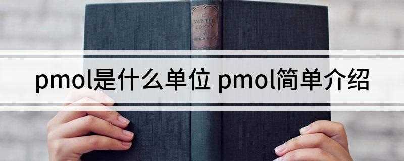 pmol是什么单位
