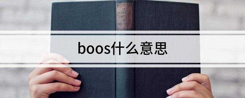 boos什么意思(boos的意思是什么)
