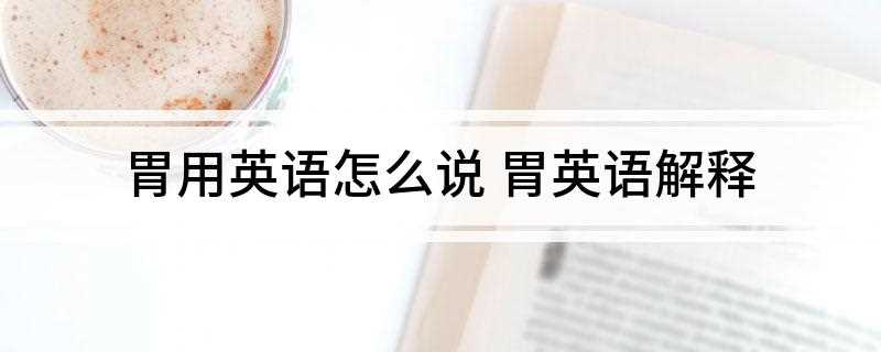 胃用英语怎么说(胃、stomach的释义)