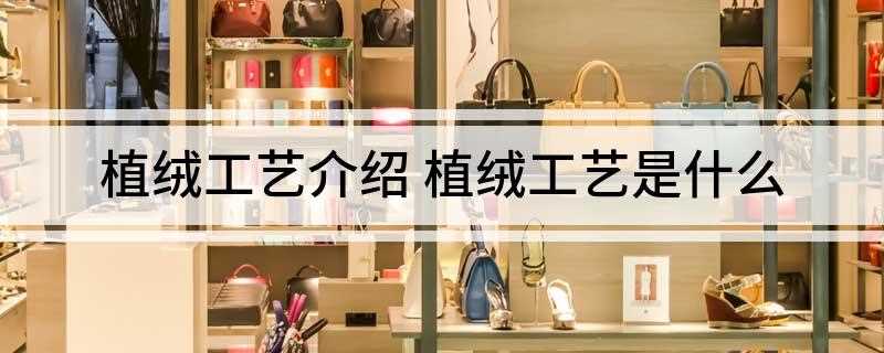 植绒工艺介绍