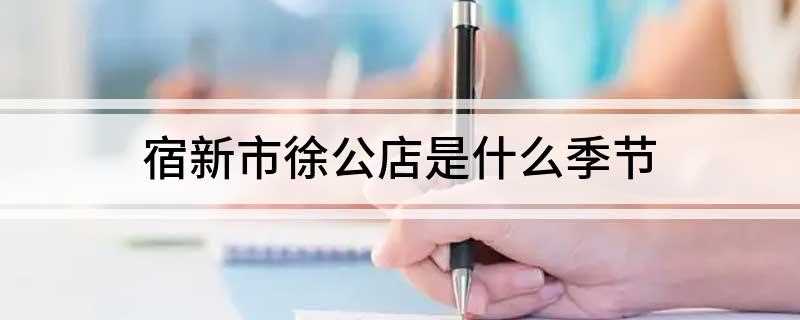 宿新市徐公店是什么季节