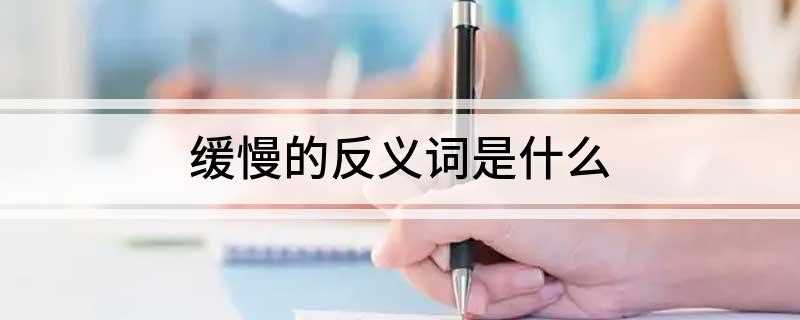 缓慢的反义词是什么