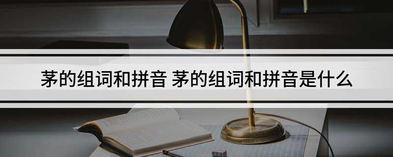 茅的组词和拼音 茅的组词和拼音是什么