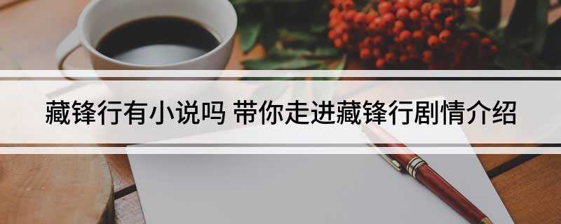 藏锋行有小说吗