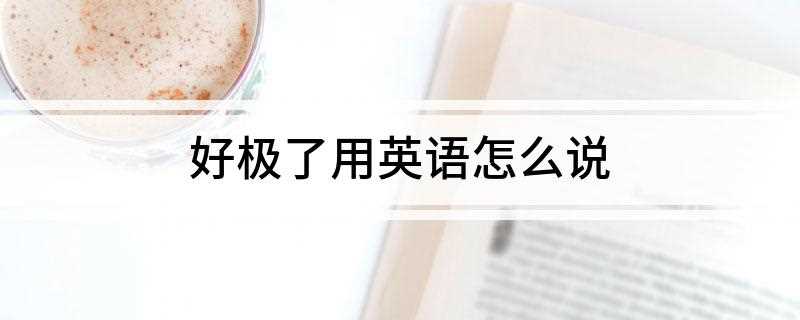 好极了用英语怎么说