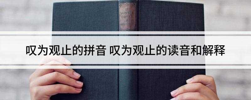 叹为观止的拼音