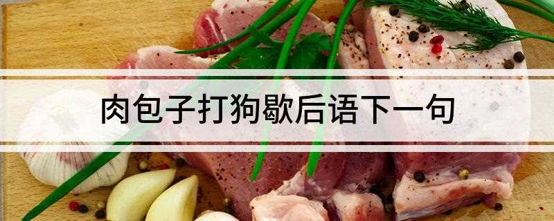 肉包子打狗歇后语下一句