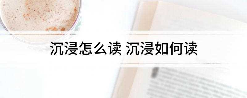 沉浸怎么读 沉浸如何读