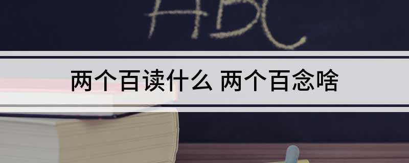 两个百读什么