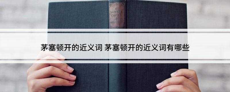 茅塞顿开的近义词 茅塞顿开的近义词有哪些
