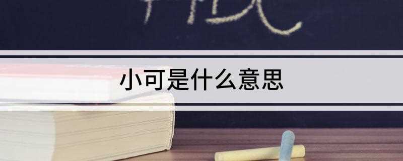 小可是什么意思
