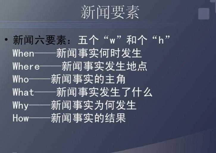 新闻稿件的六要素是啥
