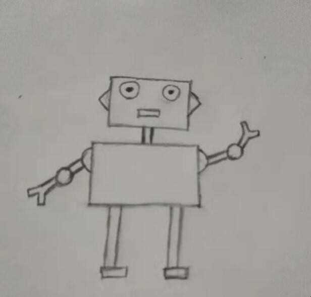 如何画机器人简笔画