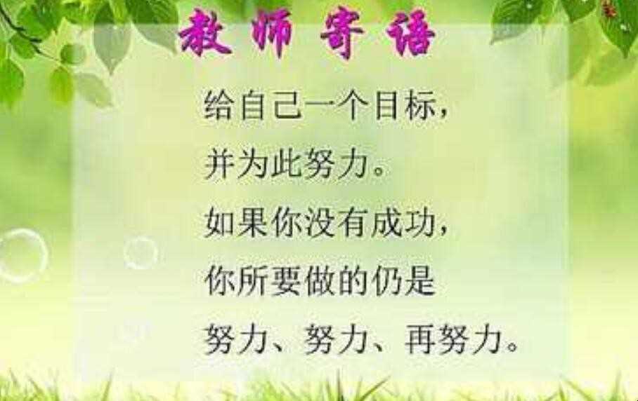 高中班主任寄语有什么
