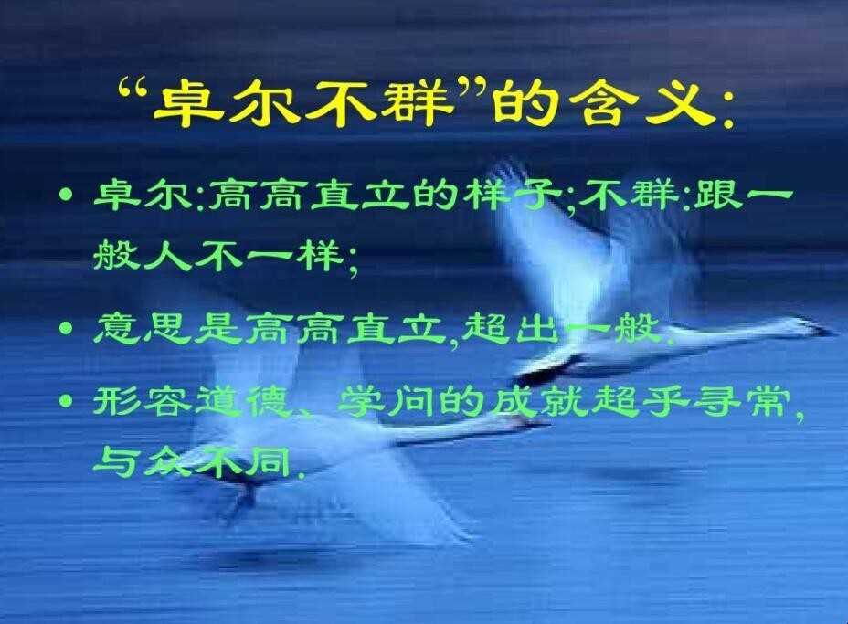 卓尔不群什么意思