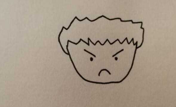 简笔画生气的表情怎么画