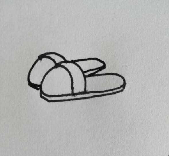 凉拖简笔画怎么画