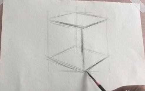 正方体素描怎么画