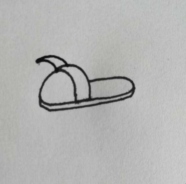 凉拖简笔画怎么画