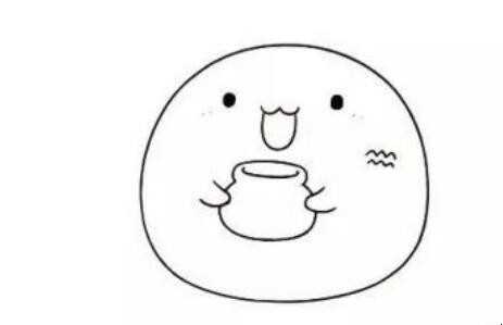 水瓶座简笔画怎么画