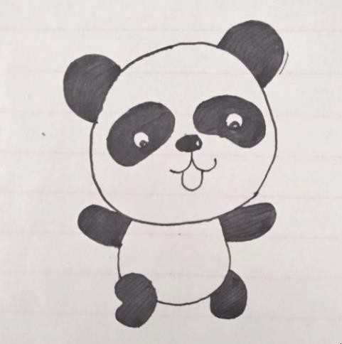 熊猫简笔画怎么画