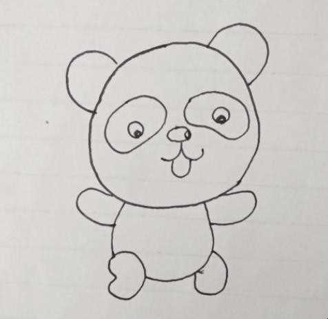 熊猫简笔画怎么画